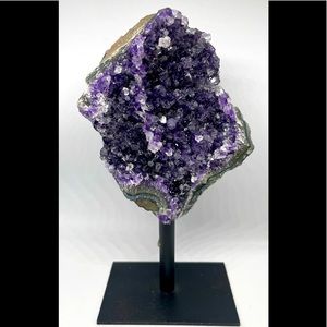 Natural Amethyst on Metal Stand